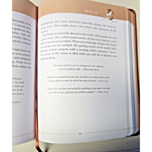 Jesus Calling Large Print Brown LeatherSoft 365 Daily Devotional Sarah Young NEW - Picture 3 of 9